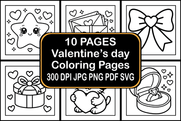 10 Valentine’s Day Coloring Pages Graphics