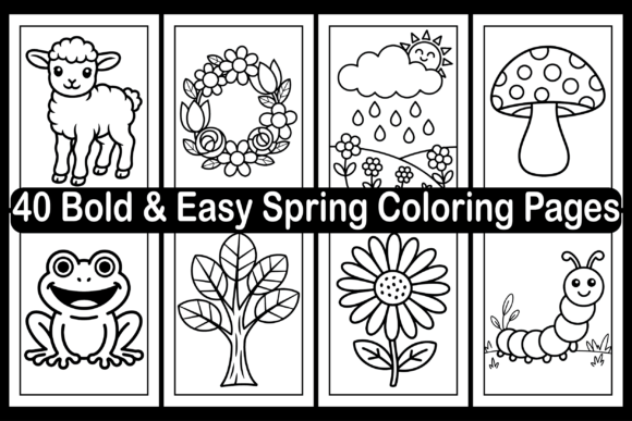 40 Bold Easy Spring Coloring Pages Graphics