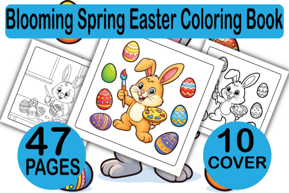 Blooming Spring Easter Coloring Book: Graphics & Coloring Pages