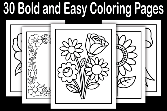 Bold and Easy Coloring Pages Graphics