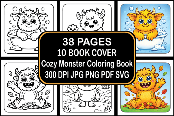 Cozy Monster Coloring Pages Graphics