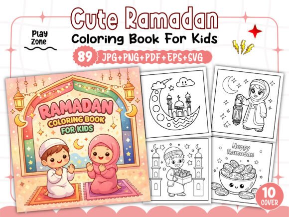 Cute Ramadan Coloring Pages & Graphics