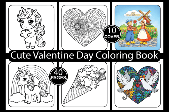 Cute Valentine’s Day Coloring Book