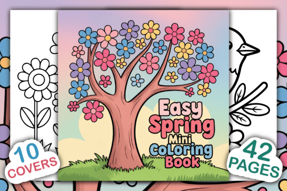Easy Spring Mini Coloring Book
