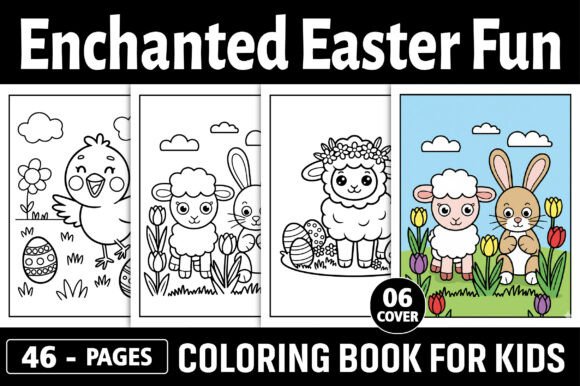 Enchanted Easter Fun Coloring Pages: Graphics & Coloring Pages