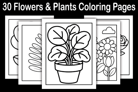 Flowers Plants Coloring Pages Graphics