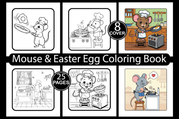Mouse Easter Egg Coloring Book: Graphics & Coloring Pages