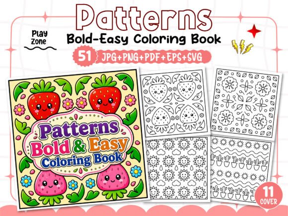Patterns Bold Easy Coloring Pages Graphics